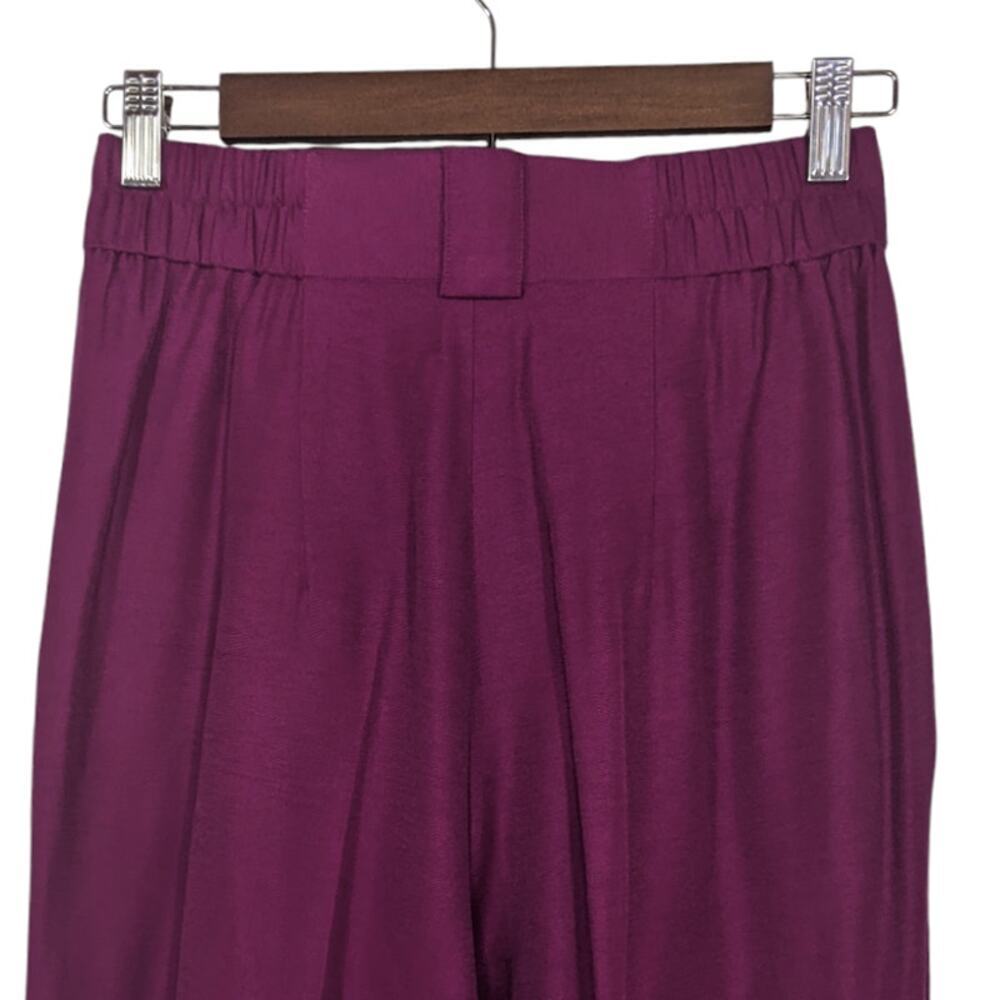 VTG High Waist Tailored Pleated Tapered Fuchia Pants Slacks Accent Buttons XS - Picture 5 of 9